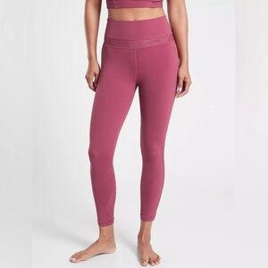 Athleta Luxe Mesh 7/8 Tight XS Victorian Berry / Pink